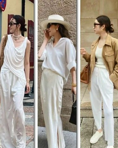 四五十岁的女人，夏季就穿“奶咖色”，时髦好看、还显贵！